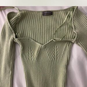 Urban Outfitters Light Green Ribbed Top